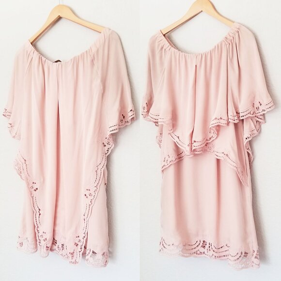 Kobi Halperin 100% Silk Veronica Off Shoulder Dress XS Pink Fairy Romantic $595 - Picture 5 of 16